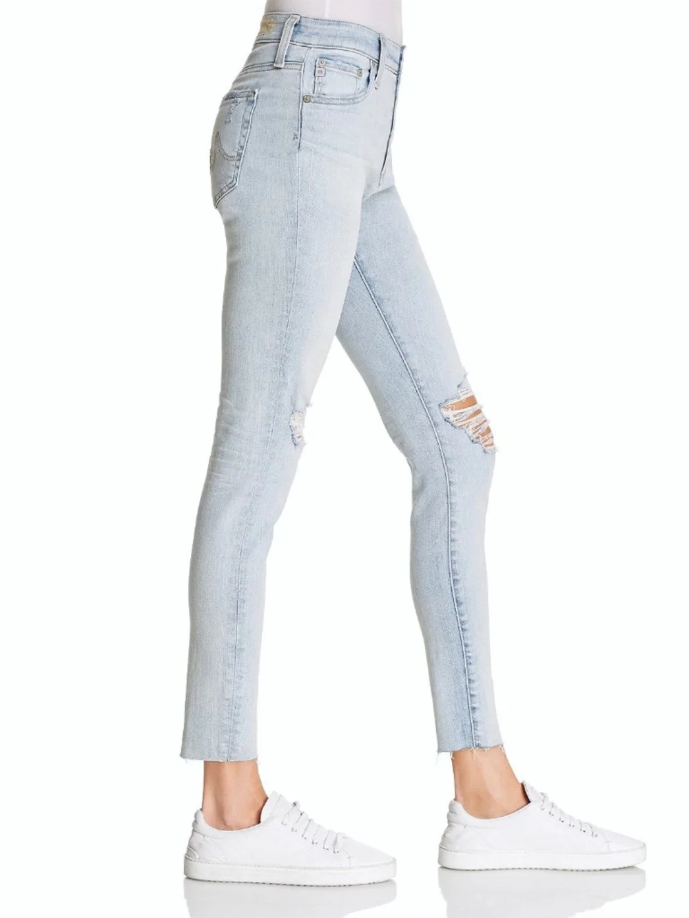 AG ADRIANO GOLDSCHMIED NWT FARRAH HIGH RISE SKINNY ANKLE 24Y SEABIRD JEAN. SZ 25 - Picture 2 of 13